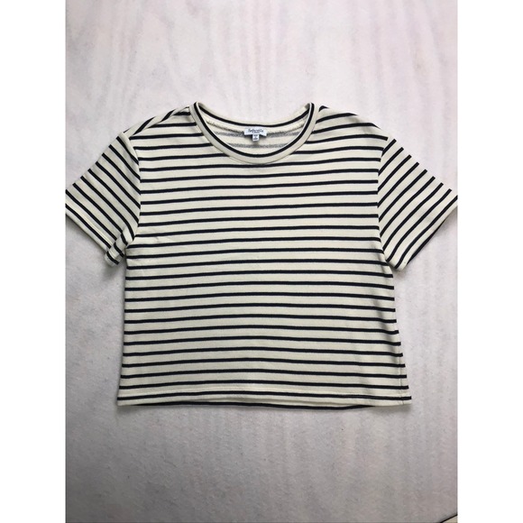 Splendid Womens Striped 2 Piece Set Crop Top Maxi Skirt Ivory Navy RS4K44E M - Picture 2 of 16